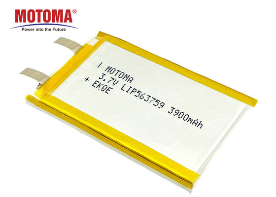 Kundengebundener hoher Übereinstimmung Lipo-Batterie-Satz LIP563759-3.7V3900mAh mit Zertifikaten