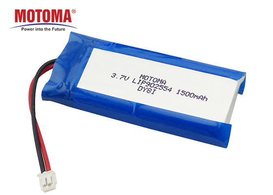 500 cycles Medical Lithium Battery , Lipo Battery 3.7 V 1500mah