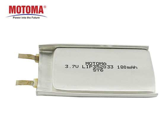3.7V 180mah Wearable Device Battery Rechargeable UN38.3 approved